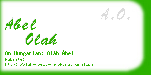 abel olah business card