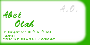 abel olah business card